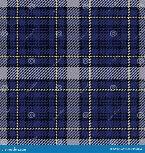 Blue Black Royal And Gold Gingham Cloth Background With Fabric