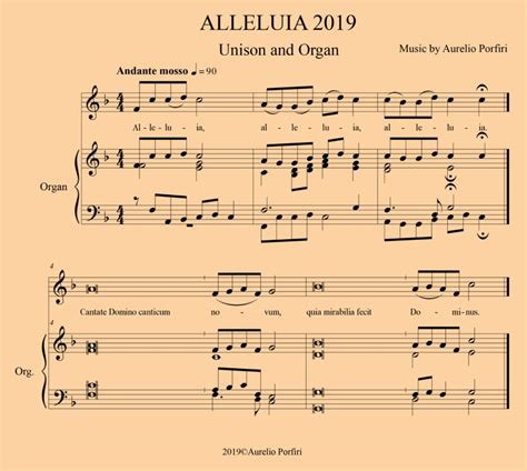 Alleluia Music By Aurelio Porfiri