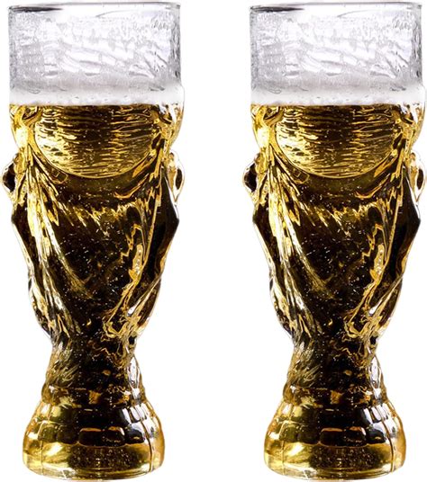 Caluself 2022 World Cup Beer Glass 15oz Football Shape