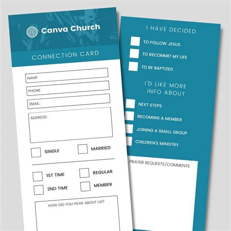 Light Connection Card - Church Canva Templates