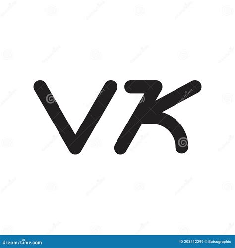 Icono Del Logotipo Vectorial De La Letra Inicial De Vk Ilustraci N Del