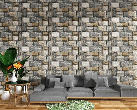 modern living room interior with sofa decoration and green plants on