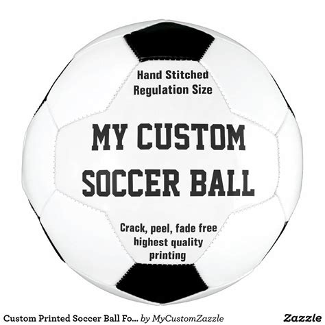 Custom Printed Soccer Ball Football Futbol Zazzle Soccer Ball