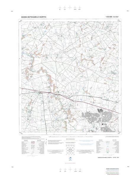 2926ba Botshabelo North Map By Chief Directorate National Geo