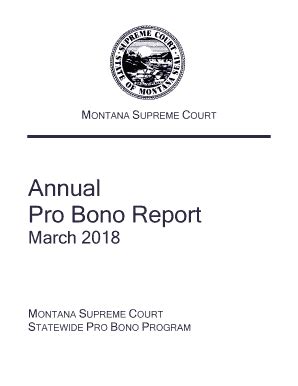 Fillable Online Courts Mt Annual Pro Bono Report Fax Email Print