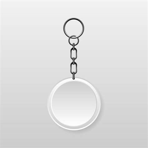 Round Metal Keychain Mockup