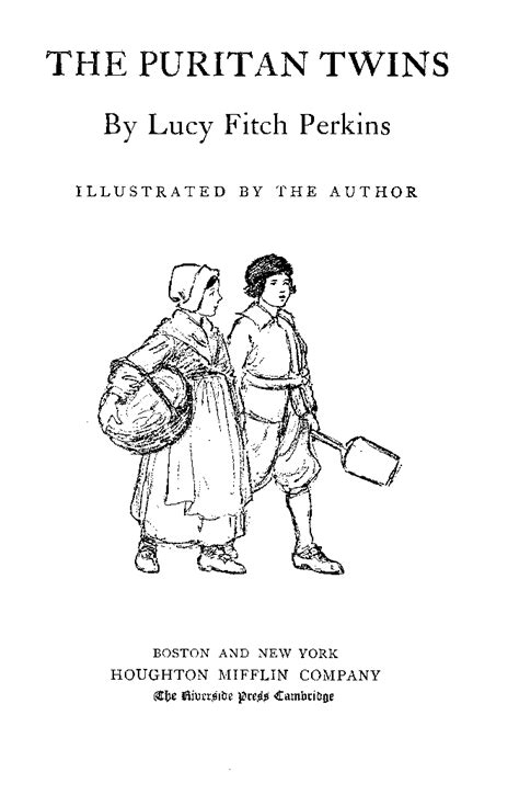 The Baldwin Project: The Puritan Twins by Lucy Fitch Perkins