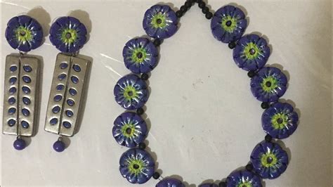 HOW TO ASSEMBLE FLOWER NECKLACE AND BRACELET USING TERRACOTTA AIR DRY