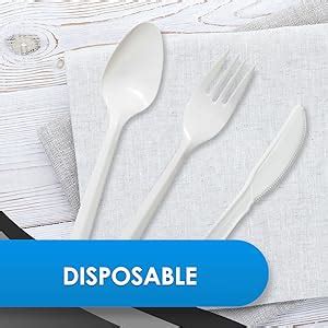 Pami Medium Weight Disposable Plastic Teaspoons Pack White