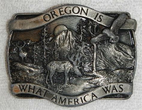 Tg Vintage The Rocky Mountains Commemorative Belt Buckle