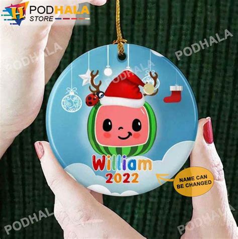 Custom Christmas Ornaments, Santa Cocomelon Personalized Ornaments ...