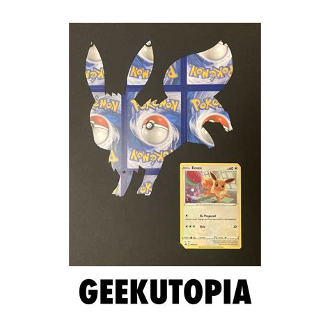 Eevee Picture With Genuine Pokémon Cards Perfect Gift - Etsy