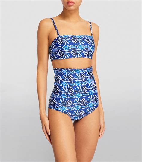 Womens La Doublej Blue Three Way Bikini Top Harrods Uk