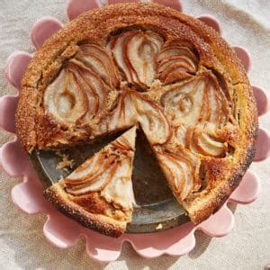 Pear Walnut Frangipane Tart Izy Hossack Top With Cinnamon