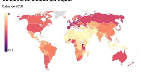 Estos son los 10 países del mundo en los que se consume más alcohol