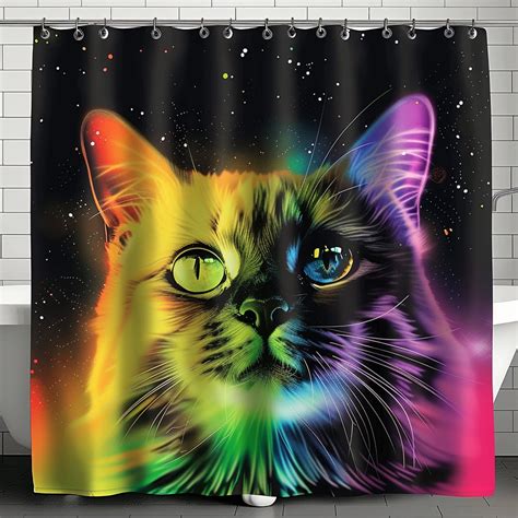 Step Into A Cosmic Oasis With Our Hyper Realistic Rainbow Cat Shower