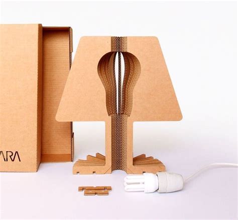 настольный светильник из картона | Столик для лампы, Светильники ...