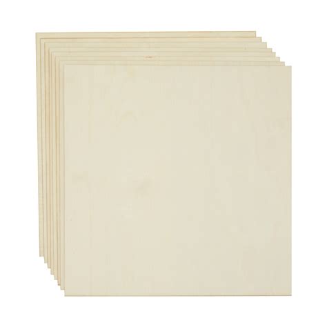 8 Pack 12x12 Unpainted Birch Plywood Sheets Blank Surface For Diy Art