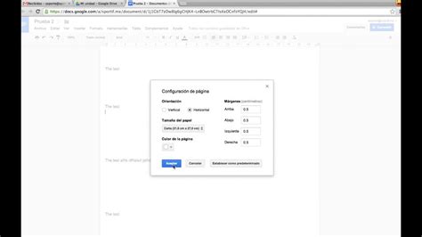 COMO CAMBIAR LA ORIENTACION DE LA HOJA EN GOOGLE DOCS YouTube