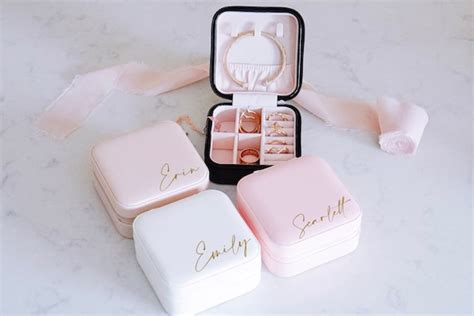 Personalized Travel Jewelry Case Jewelry Box Bridesmaid Etsy