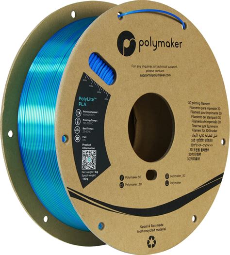 Polymaker Polylite Dual Silk Pla Caribbean Sea Blue Green Djake