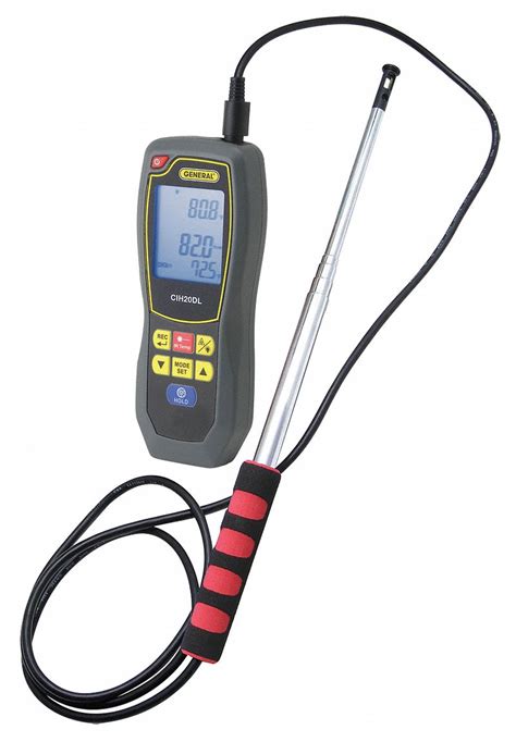 Anemometer Hot Wire And Thermistor Yes No 2 To 7874 Velocity Fpm Grainger