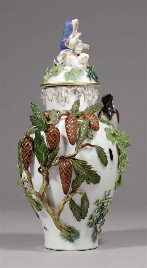 RARE LIDDED VASE AS AN ALLEGORY OF WINTER FOR JEAN PÂRIS DE MONTMARTEL