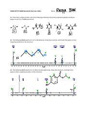 CHEM 2470 1H NMR Worksheet Copy Rhegyn Blood Pdf Blood Rhegyn CHEM