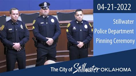 Stillwater Police Department Pinning Ceremony Youtube