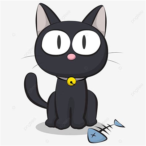 Vector De Gato Negro De Dibujos Animados PNG ,dibujos Imágenes ...