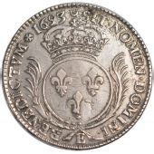 Louis Xiv Ecu Aux Palmes Tb Ecu De Euros Tours