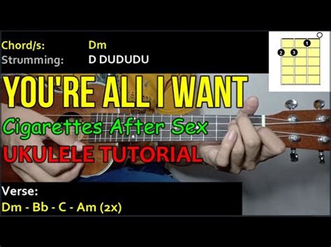 Cigarettes After Sex YOU RE ALL I WANT Ukulele Tutorial With CHORDS