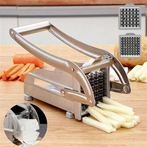 Stainless Steel French Fry Cutter Potato Vegetable Slicer Chopper Dicer