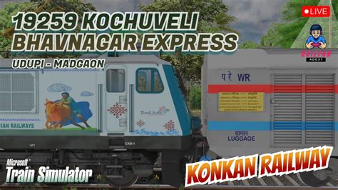 Udupi To Madgaon In 19259 KCVL BVC Express Indian Train Simulator