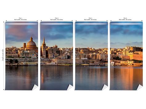 VALLETTA SKYLINE – Merawalaprint - Cityscape Wallpaper