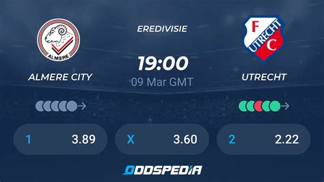 Almere City Vs Utrecht Predictions Odds Live Score Stats