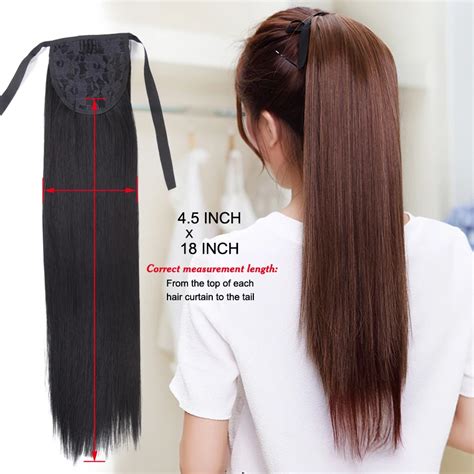 Leeons 20''Synthetic Ponytail Hair pieces Heat Resistant Synthetic Hair ...