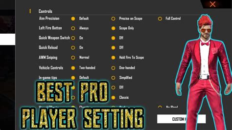 Free Fire Pro Player Setting Free Fire Pro Player Setting Pro