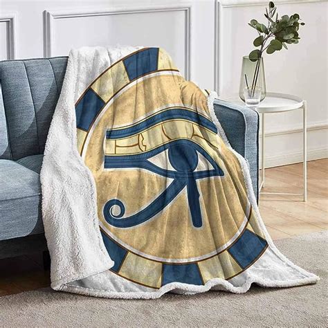 YUAZHOQI Eye Sherpa Fleece Throw Blankets Egyptian Ancient Amulet