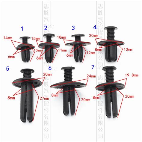 Buy 50pcs Auto Plastic Push Type Screw Rivet Retainer Fastener Bumper Fender