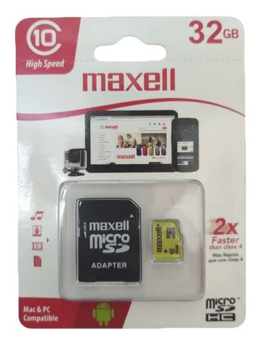 Tarjeta De Memoria Micro Sd Maxell 32gb Clase 10 Cuotas sin interés