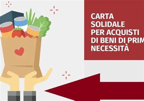 Carta solidale per acquisti di beni di prima necessità carta