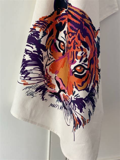 Abstract Tiger Tea Towel Etsy