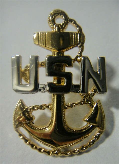 Usn United Sates Navy Anchor And Chain Logo Metal Pin New Ebay