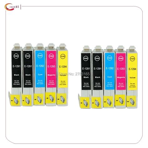 10 PCS Compatible T1291 T1294 T129 E 1291 Ink cartridges for Epson Stylus SX235W SX 235W SX 235W ...