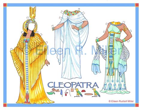 Ancient Egyptian Paper Dolls Multiple Colors Th