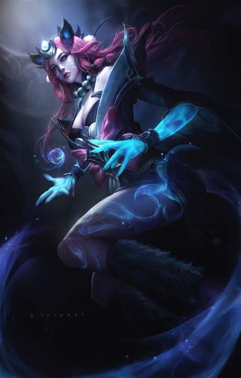 Saharat Buarawong Snow Moon Ahri In Ahri League Lol League Of