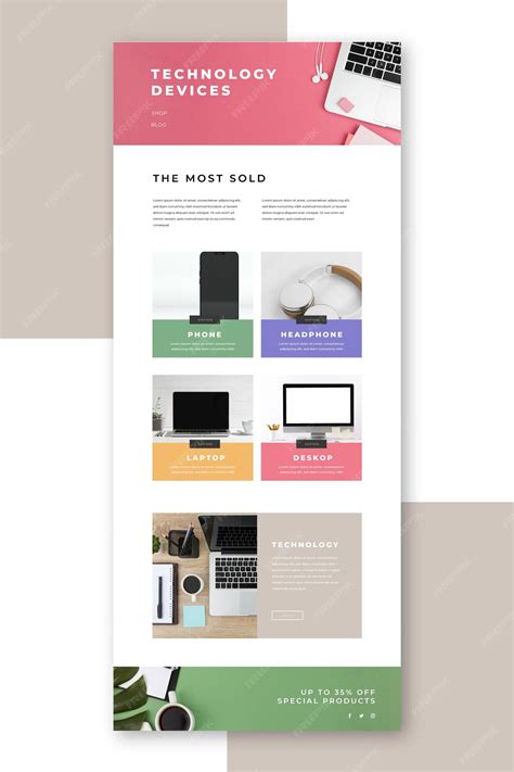 Free Vector | Ecommerce email template