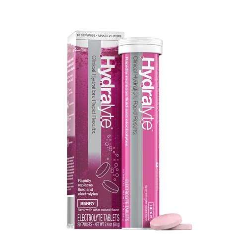 Hydralyte Effervescent Electrolyte Tablets, Berry, 20 Ct – BrickSeek