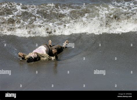 Jul 20 2006 Ciamis West Java Indonesia The Body Of A Tsunami Stock